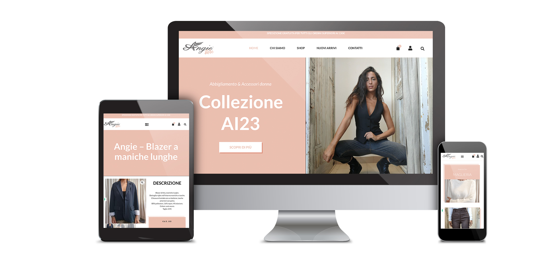 Mockup e-commerce Angie Store